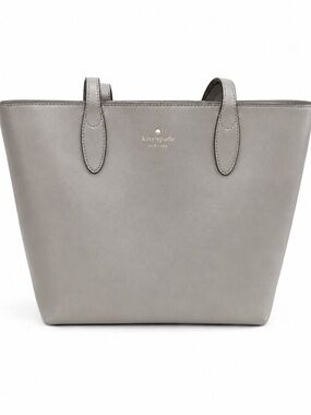 Kate Spade New York Large Gray Pebbled Leather Tote Bag